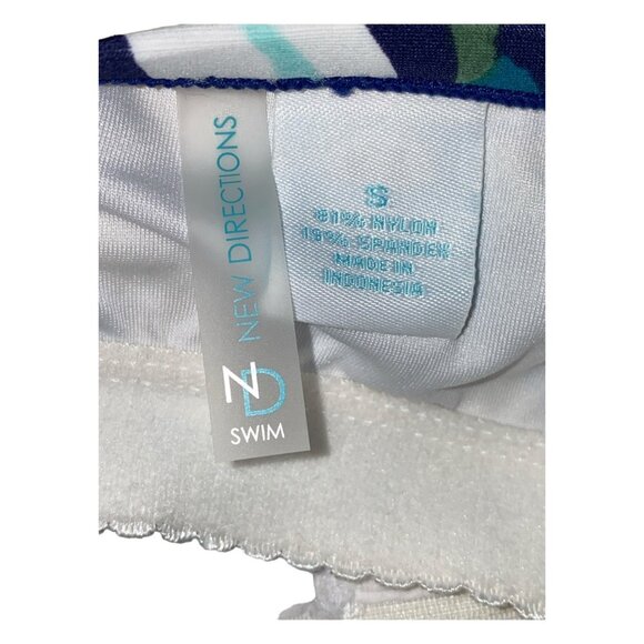 New Directions Size S Womens Tankini Swimwear Top With Multicolor Leaf Print & S - Picture 9 of 11